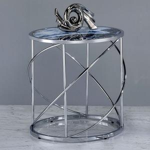 Silver metal <b>legs</b> style living room furniture round modern Decorative Home Decor Modern Metal Side <b>Table</b> - Product Image 2
