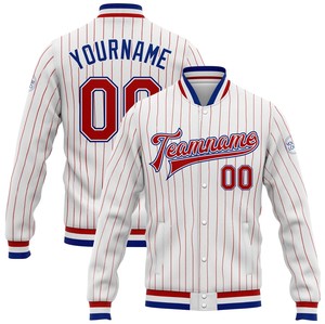 Veste universitaire pour homme Athletic International, hiver, rayures fines, antibactérienne, 100% coton, avec manches personnalisées - Product Image 2