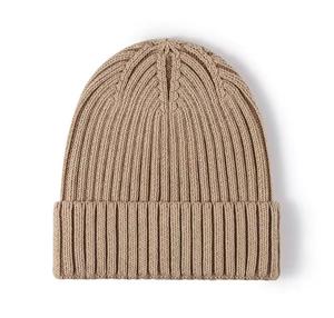 Unisex Solid Color Ribbed Beanie Hat 100% Polyester Adjustable Breathable & Waterproof Street Style <b>Winter</b> <b>Cap</b> for Adults - Product Image 1