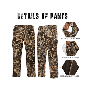 Winter Unisex Rib Stop Outdoor Waterproof Windproof Breathable Polyester Print Hunting Hiking Multi-Pocket Worker Pants - Product Image 5