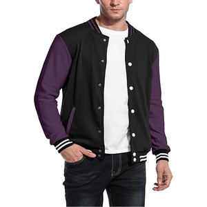 Custom Geometric Patchwork Stand Collar Wool Varsity <b>Jacket</b> for <b>Men</b> <b>Baseball</b> <b>Jacket</b> with Graffiti Design - Product Image 2