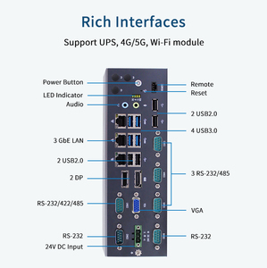 Mini hộp công nghiệp PC Intel 6-9th Gen Core với 8usb 6com công nghiệp cạnh máy tính hỗ trợ 4 gam 5 gam wifi cho điều khiển chuyển động - Product Image 4