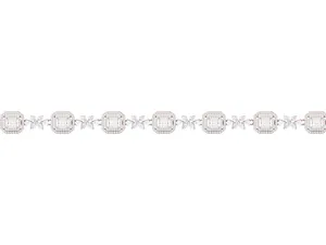 Bracelet tennis de luxe pour femme EtherStar Jewels, 8,50 carats, diamant de laboratoire taille brillant double halo, or massif 18 carats, bijoux fins - Product Image 1