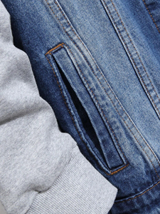 Best Quality Denim Jacket <b>Stand</b> Collar Canvas Fabric Custom Made OEM Services Plain Dyed Reasonable Price Demin Jacket for man - Product Image 4