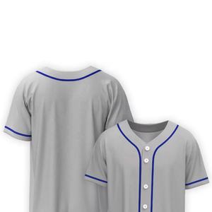 Shorts de baseball pour hommes en coton 100% respirant à col en V à manches courtes avec logo personnalisé imprimé sur mesure - Product Image 3