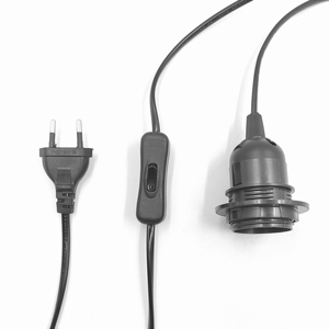 Cable de Alimentación Europeo con Interruptor de Botón 304, <span class=keywords><strong>Enchufe</strong></span> <span class=keywords><strong>E27</strong></span> para Portalámparas, Cable con Núcleo de Cobre de Alta Pureza - Product Image 6