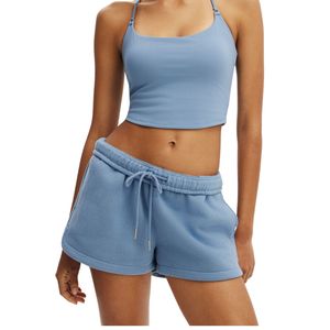 Custom Womens Cotton Sweat Shorts Casual Lounge Summer Drawstring Waist Soft Loose Fit Gym Fitness Sports Shorts Wholesale OEM - Product Image 2