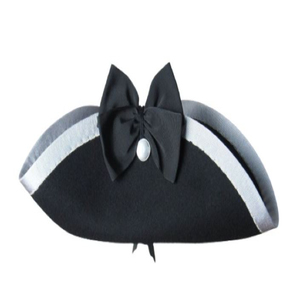 Chapeau de pirate tricorne noir pour adulte, ajustable, pour fête d'Halloween, déguisement, reproduction de style espagnol - Product Image 5