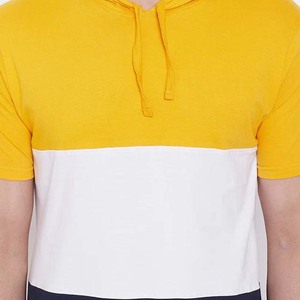 เสื้อฮู้ดแขนสั้นผู้ชายสำหรับฤดูใบไม้ผลิและฤดูร้อน ผ้าฟลีซ 100% ผ้าฝ้าย ระบายอากาศได้ดี เป็นมิตรกับสิ่งแวดล้อม ปักลายเรียบๆ ย้อมสีพื้น สามารถปรับแต่งสีได้ - Product Image 4