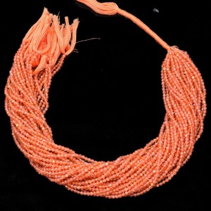 Cuentas de Piedra Solar AAA+ de 3mm, Microfacetadas, Naturales, Color Fuego, Piedras Preciosas Semipreciosas para la Fabricación de Joyería - Product Image 4