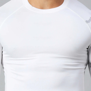 Men's <b>Slim</b> <b>Fit</b> Compression <b>Shirt</b> <b>White</b> O Neck Half Sleeve Sublimation Print Quick Dry Jersey Tee - Product Image 6