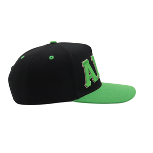 Gorra Snapback con Letras AKA, Color Negro y Verde, Bordada, Ajustable, Visera Plana, Unisex, Estilo Urbano - Product Image 6
