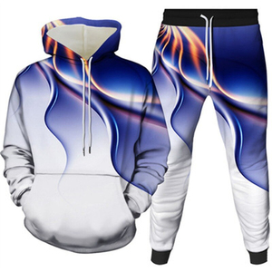 Nuevo Conjunto Deportivo de Invierno para Hombre, 100% Algodón, con Capucha, Transpirable, de Secado Rápido, con Cierre, 2 Piezas, Servicio OEM - Product Image 3