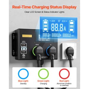 Presa Intelligente NEMA 14-30 con Interruttore Automatico per Ricarica EV, 24A Max 240V, Splitter per Asciugatrice e Caricatore EV - Product Image 5