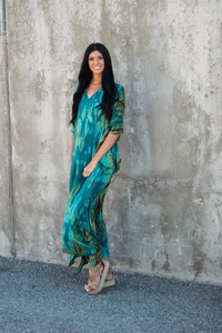 Nouveauté Caftan Tie Dye fait à la main Caftan Hippie Bohème Caftan Pour Femmes Longue Robe Maxi Tie Dye Robes d'été - Product Image 4