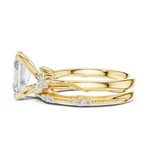 Aries Jewel 2 CT Radiant Cut E VS1 Lab Diamond Engagement Ring 14K Yellow Gold IGI Certified for Weddings Anniversary Gifts - Product Image 2