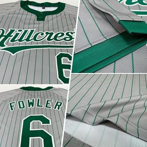 Maillot de softball personnalisé à rayures, deux boutons, maillot de baseball personnalisé, nom et numéro de l'équipe brodés pour hommes, femmes et jeunes - Product Image 4