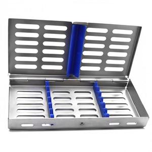 Dental Sterilization Cassette Stainless Steel Instrument <b>Tray</b> Autoclavable Surgical Storage Case Tool <b>Silver</b> Manual - Product Image 1