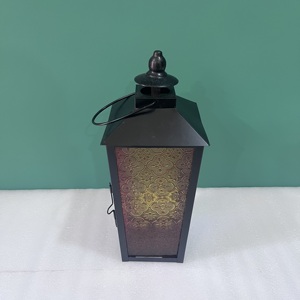 Vintage Black Metal Tapered Lantern Glass Decorative Candle Handmade Artisan Design for Ramadan <b>Eid</b> Wedding Home Table Decor - Product Image 5