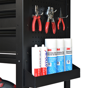 Chariot utilitaire robuste en acier thermolaqué à 4 tiroirs pour garage, atelier, stockage industriel - Product Image 4