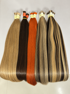 Cheveux humains vietnamiens en vrac, double trame, couleur mèches, lisses, sans trame, pour extensions de tresses, 8-30 pouces, vente en gros - Product Image 2