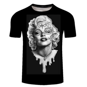 Men's Gothic Angel Wings Short Sleeve O-Neck Regular Fit <b>100</b>% <b>Polyester</b> Knitted T-<b>Shirt</b> Digital Print Anti-Pilling Quick Dry - Product Image 2