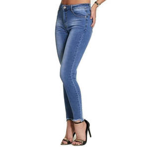 กางเกงยีนส์ทรงสกินนี่สำหรับผู้หญิง ผ้าฝ้าย 100% ระบายอากาศได้ดี กันน้ำ ติดกระดุม ถอดออกได้ สไตล์เซ็กซี่ สตรีทแวร์ สำหรับฤดูร้อน - Product Image 2