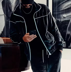 <b>Men</b> <b>Velvet</b> Tracksuit Full Zip <b>Jacket</b> And Jogger Pants Solid Color Casual Two Piece Set Autumn Wear - Product Image 2