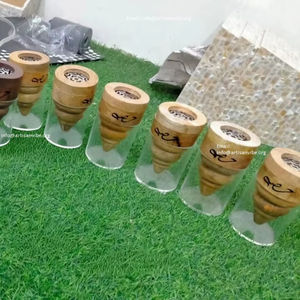 Brûleur d'encens moderne au design art déco, brûleur mobile en bois acrylique pour parfum de maison et cadeaux de porte-encens de Pâques - Product Image 5