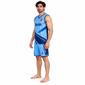 Vêtements de sport athlétiques à séchage rapide pour l'entraînement en équipe, uniformes de basket-ball professionnels, ensemble maillot et short personnalisés, respirant - Product Image 3