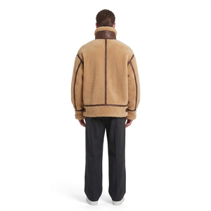 Chaqueta de Piloto Personalizada con Forro de Piel de Oveja, Chaqueta de Cuero B-6 Extra Grande para Hombre, Fabricante de Ropa de Calle OEM - Product Image 2