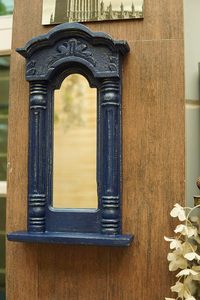 Vintage Wooden <b>Wall</b> <b>Mirror</b> with Shelf Decorative Rustic Accent <b>Mirror</b> Handmade Carved Frame <b>Mirror</b> <b>for</b> Home Decor - Product Image 5