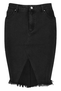 High Quality Streetwear Split Front Light Blue Denim Skirts - Product Image 1
