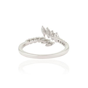Anillo de Compromiso de Diamantes Reales de Alta Calidad, Diseño Único, Oro Blanco Puro de 14K, Precio de Fábrica al por Mayor, Regalo de Aniversario - Product Image 6