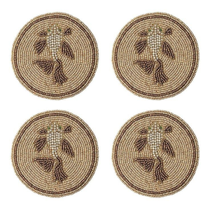 Posavasos con Cuentas, Posavasos de Cuentas Blancas, Accesorios de Cocina para Bebidas - Product Image 4