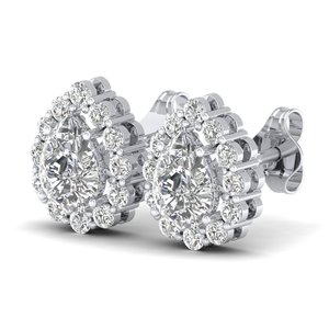 REYES Fine Jewelry Luxury 14K Solid Gold GRA Certified Moissanite Screw Back <b>Stud</b> <b>Earrings</b> For Women Expensive Birthday Gifts - Product Image 3