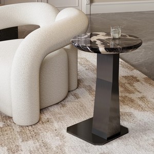 LINEA MODEN PEDESTAL <b>TABLE</b> WITH MARBLE <b>TABLE</b> EVENT COCKTAIL <b>TABLE</b> HOTEL BAR FURNITURE <b>TABLE</b> ROUND BAR <b>TABLE</b> SLEEK DESIGN - Product Image 3