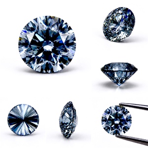 Pierre précieuse en moissanite violette de 10 mm, taille brillant ronde, non montée |   Pierre de Moissanite Ronde Violette Premium pour la Fabrication de Bijoux |   Vente en gros - Product Image 1