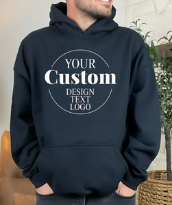 Custom Fleece Thick Pullover <b>Mens</b> Hoodie Kangaroo Pocket Unisex Blank <b>Thermal</b> Warm Winter Casual Leisure <b>Tops</b> Factory OEM ODM - Product Image 4