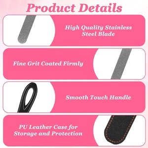 LANGMA 1p Single Sided Crystal Glass Disposable Nail <b>File</b> 100 Grit Durable Travel <b>Case</b> - Product Image 2