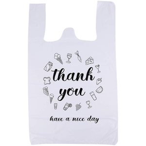 Shopping Use HDPE Biodegradable Plastic <b>Bags</b> with <b>Drawstring</b> Flexo Printed Custom <b>Waterproof</b> Durable Packaging Supplier Direct - Product Image 1