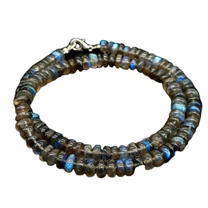 Collar de Labradorita Brillante con Cuentas Redondas Lisas, Hecho a Mano, Joyería Unisex de Moda, Collar de Piedras Preciosas para Mujer, Gargantilla - Product Image 5