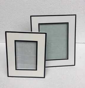 NOUSHAD ARTISANAT Cadre photo rectangulaire décoratif moderne en bois et os, motif géométrique, blanc et noir, pour la maison, cadeau - Product Image 5
