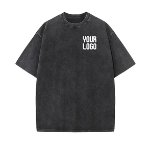 T-shirt Homme Oversize Y2K Hip Hop Vintage Tie-Dye Délavé Rétro Épaules Tombantes Style Gothique Streetwear - Product Image 1