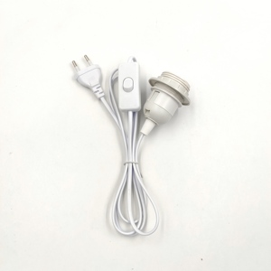 <span class=keywords><strong>Enchufe</strong></span> Redondo Europeo + Interruptor de Botón 303 + Portalámparas <span class=keywords><strong>E27</strong></span> de Media Rosca, Cable de Alimentación para Iluminación, Cable de Cobre Puro - Product Image 3