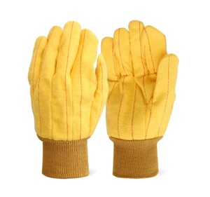 Guantes de Trabajo Amarillos, Guantes de Forro Polar Dorados, Guantes de Trabajo Resistentes de 24oz, Guantes de Algodón Acolchado de Doble Capa, Guantes Amarillos para Trabajo Pesado - Product Image 4