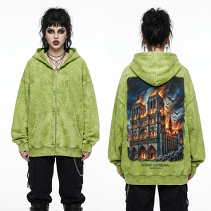 Sudadera con Capucha Personalizada con Estampado Tie Dye Morado, Estilo Urbano para Mujer, Cyber Goth, Violeta Eléctrico, Diseño Gráfico de Anime, Corte Holgado - Product Image 2