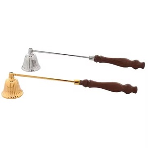 Éteignoir à bougie de qualité supérieure en laiton, idéal pour le bricolage, avec motif floral, lumière blanche chaude, pour la maison et l'hôtel, outil décoratif tendance - Product Image 1