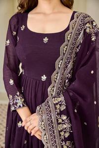 Premium <b>Indian</b> <b>Pakistani</b> <b>Clothing</b> Anarkali Dress <b>Pakistani</b> Suit Kurti Set Women Diwali Festival Casual Party Viscose - Product Image 3