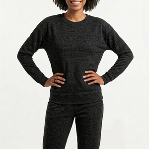 Sudadera de Invierno para Mujer, Cuello Redondo, Logotipo Bordado, Transpirable, 100% Algodón, Corte Holgado, Estilo Urbano, Venta al Por Mayor - Product Image 5